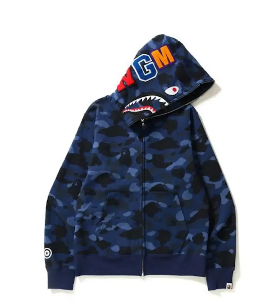 Bape shark hoodie 베이프 샤크 카모 후드집업 청계